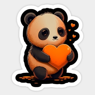 panda in love Sticker